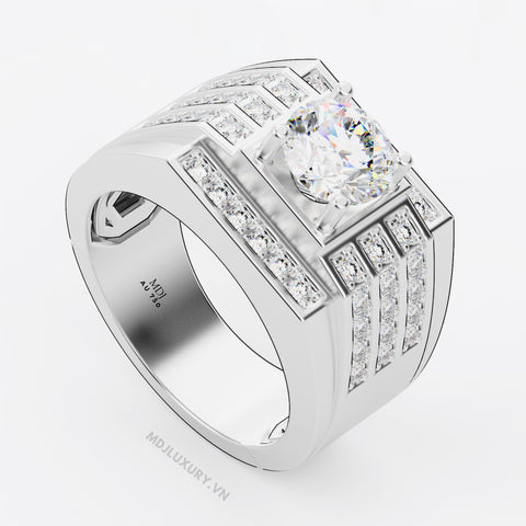 xNhẫn Nam Vàng Tây Đá Quý Thiên Nhiên- NN329