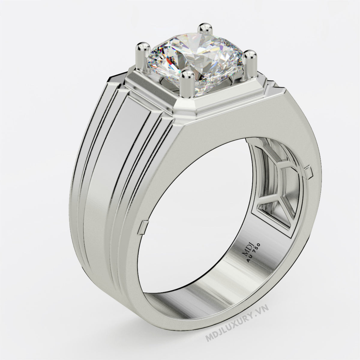 xNhẫn Nam Vàng 18K Đá Ruby – Sapphire Sang trọng – NN356