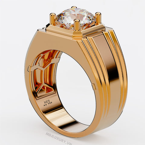 xNhẫn Nam Vàng 18K Đá Ruby – Sapphire Sang trọng – NN356