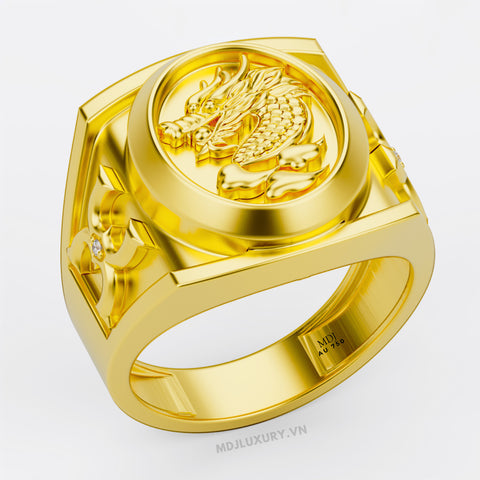 xNhẫn Nam Vàng Tây 18 Hình Rồng – NN357