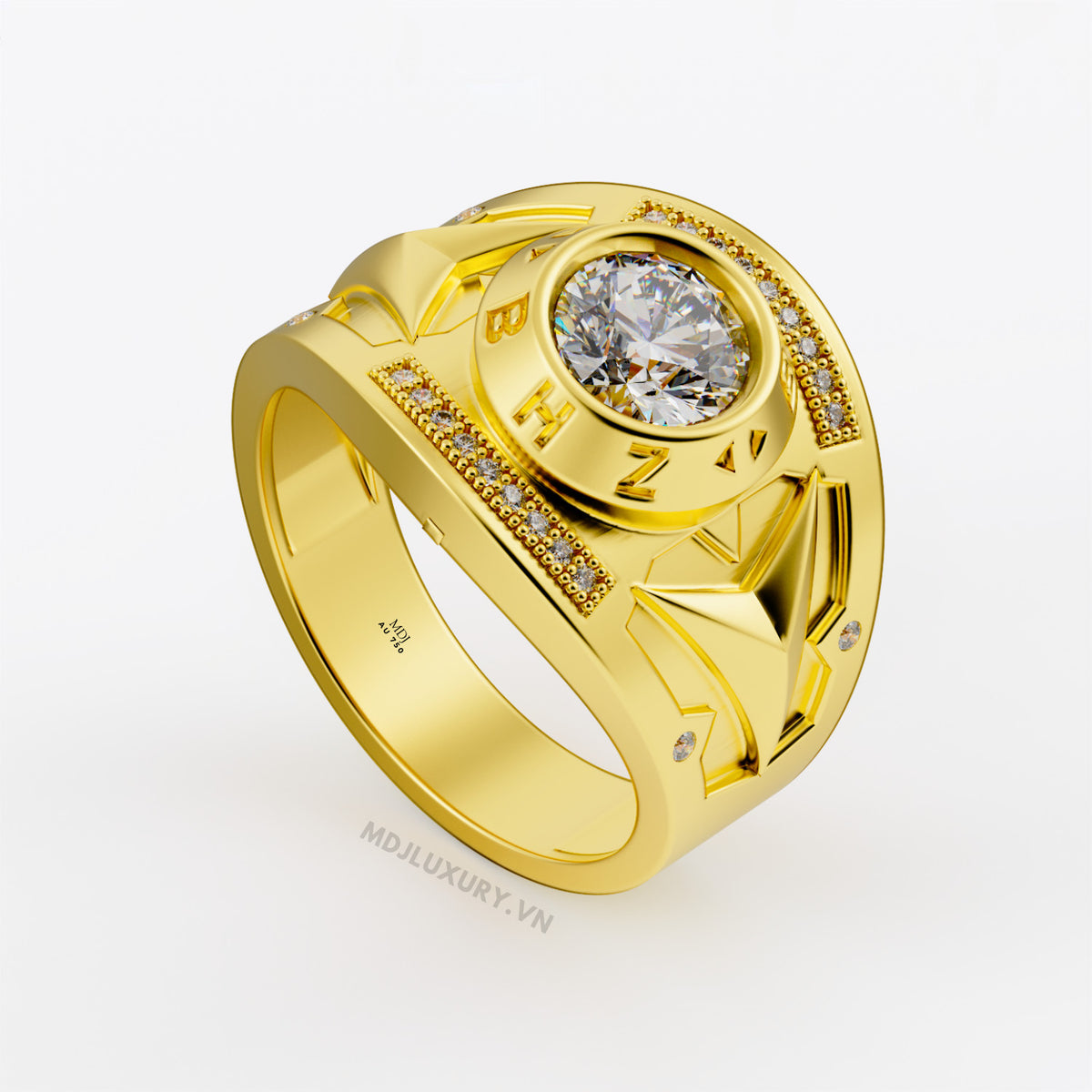 xNhẫn Nam Vàng Tây 18K MDJ LUXURY – NN362
