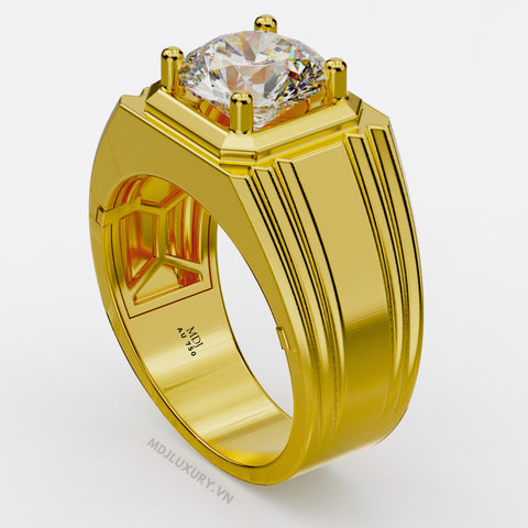 xNhẫn Nam Vàng 18K Đá Ruby – Sapphire Sang trọng – NN356