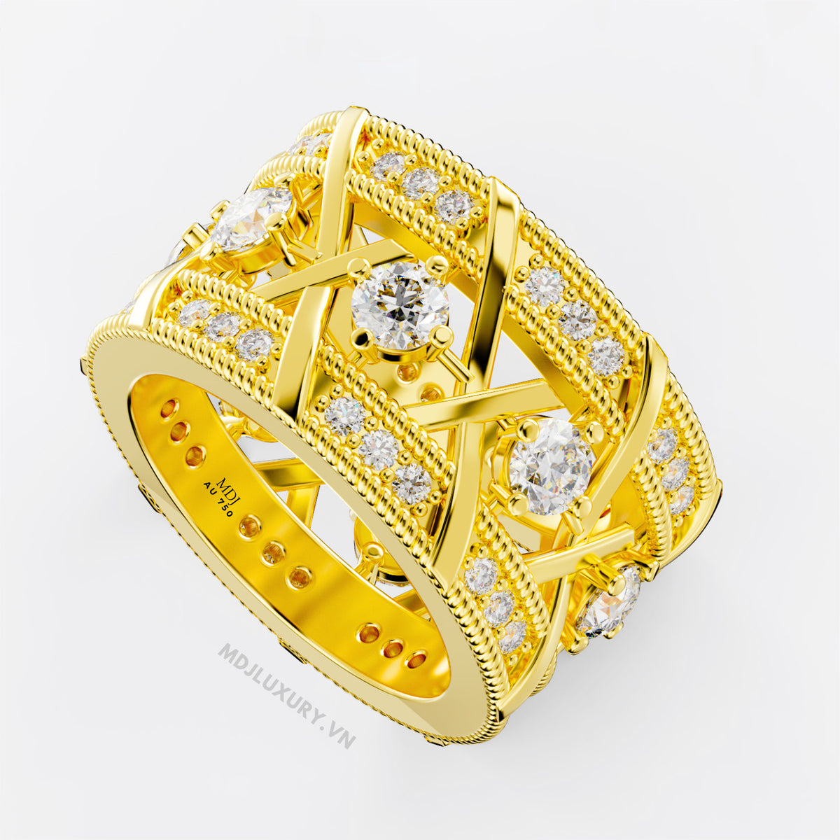 Nhẫn Vàng Nam Cao Cấp Vàng Tây 14K và 18K NN322