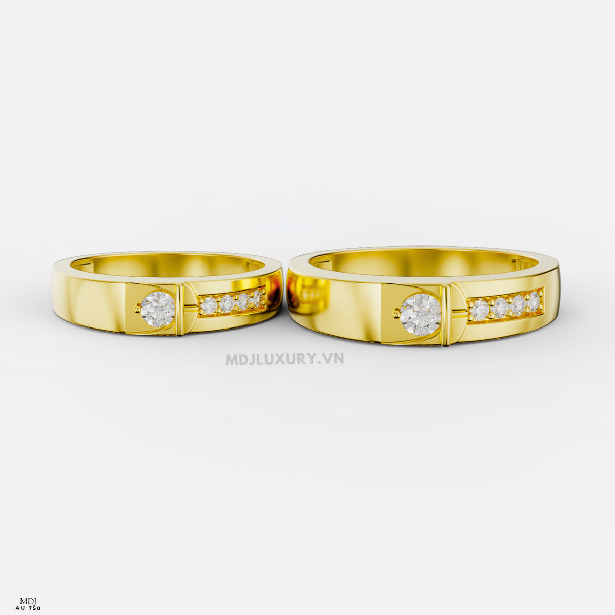 xNhẫn Cưới Vàng Tây MDJ 14K Cao cấp- NC23