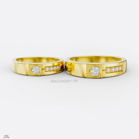 xNhẫn Cưới Vàng Tây MDJ 14K Cao cấp- NC23