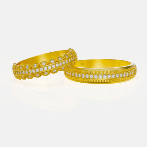 xNhẫn Cưới Vàng Hồng 18K MDJ – ring wedding MDJ NC144