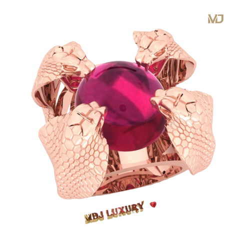 Nhẫn nam vàng trắng 18K phong thủy tuổi Tỵ – MDJ Luxury – NN104x