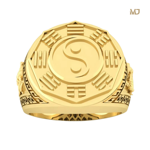 Nhẫn Vàng Nam Vòng Âm Dương Ngũ Hành Cao Cấp MDJ NN302x