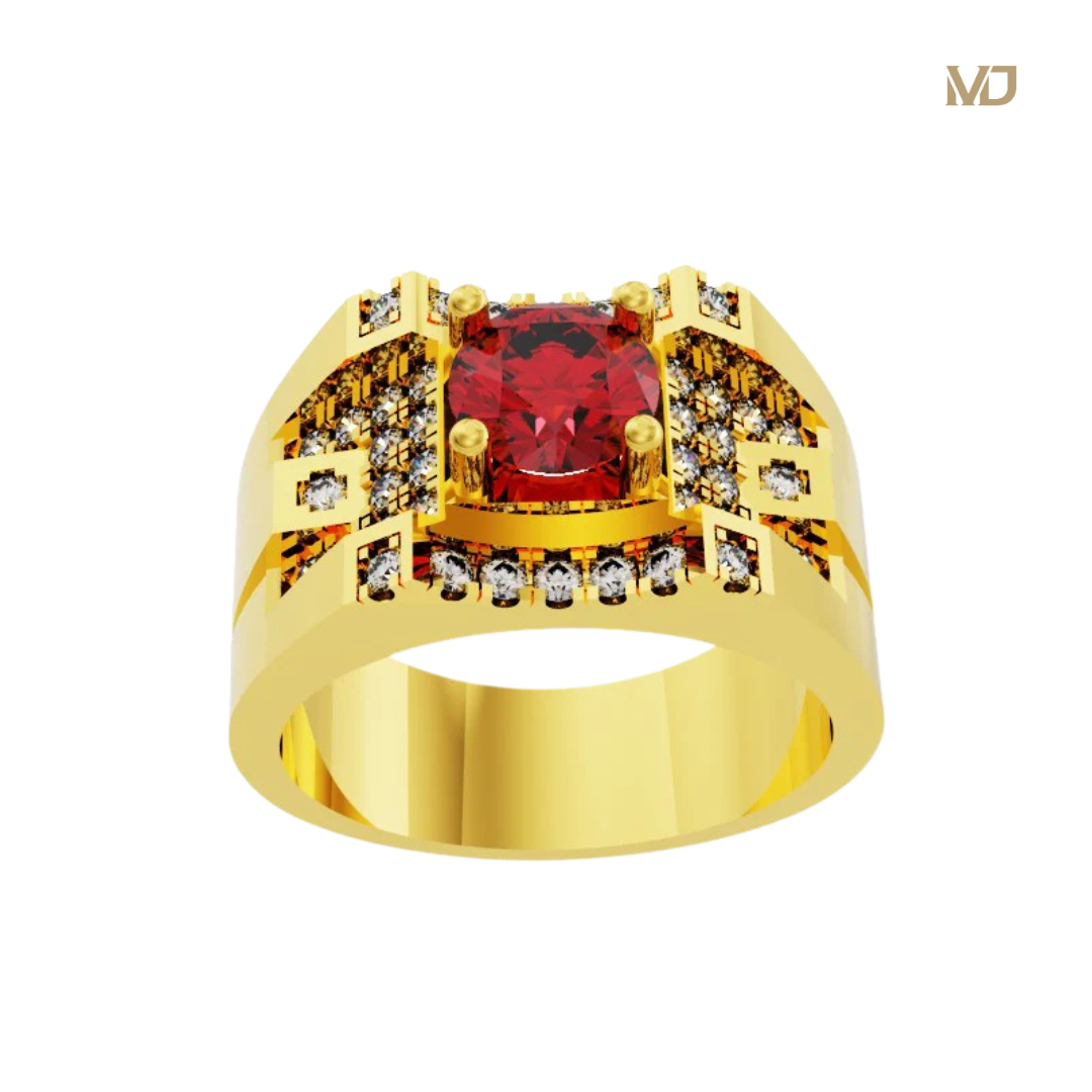 xNhẫn Nam Vàng Đá Ruby Cao Cấp Đính Đá Ruby NN132