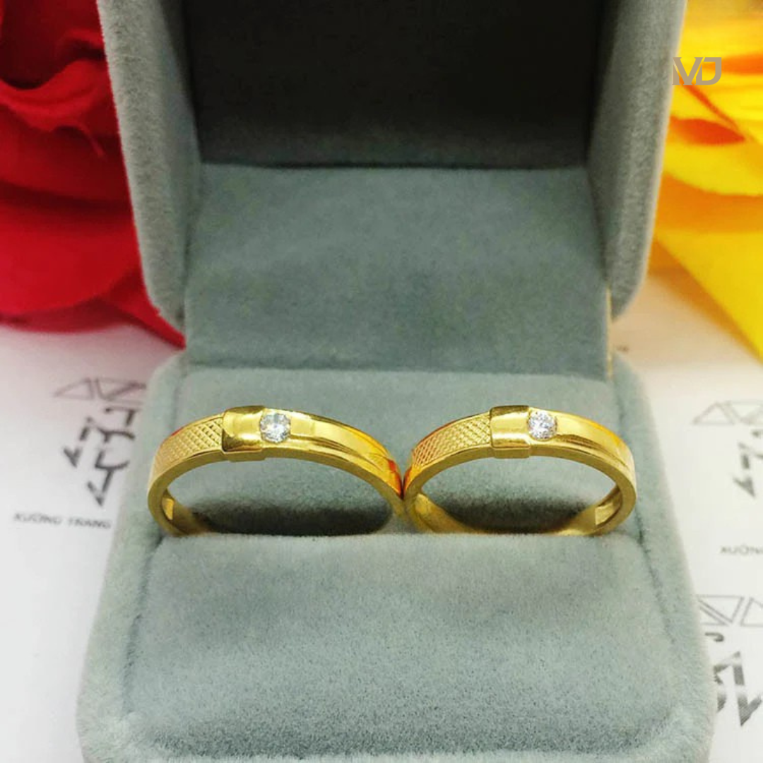 xNhẫn cưới vàng tây NCM03