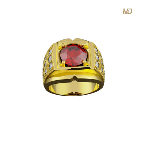 xNhẫn Nam Vàng Trắng Đá Ruby 18K MDJ LUXURY – NN363
