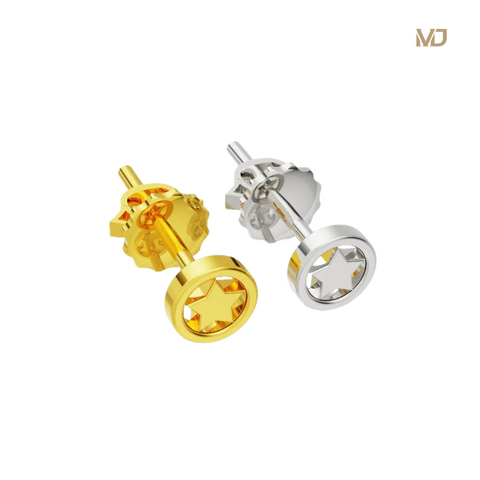 xHoa Tai Nam Vàng 14K Ngôi Sao 5 Cánh HT29