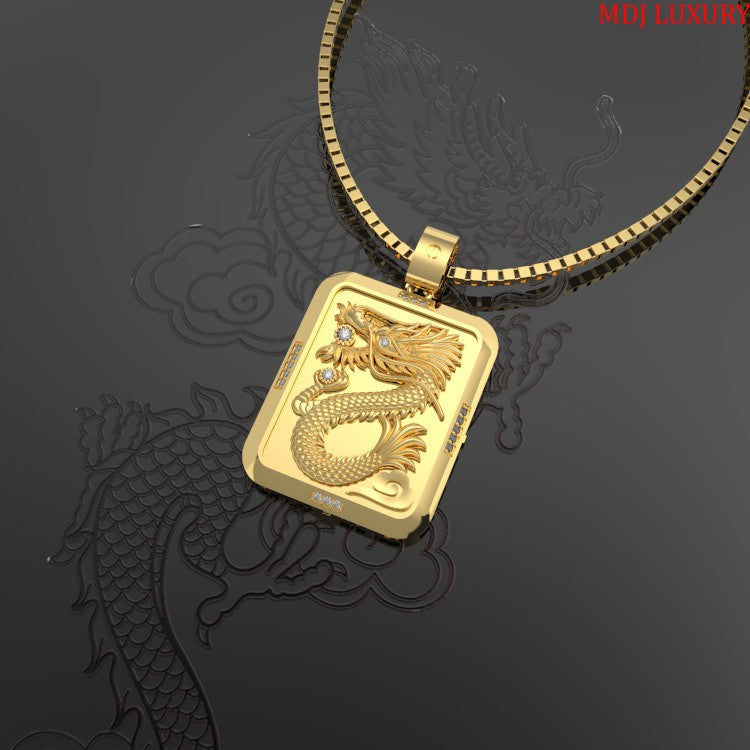Mặt Dây Chuyền Rồng Vàng 14K MDJ MDC33 – Xưởng trang sức Hà Nội