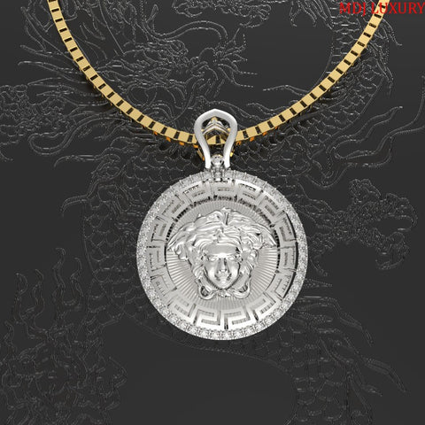 Mặt Dây Chuyền Nam – Versace Vàng 18K Ý MDC42 - bản nhỏ