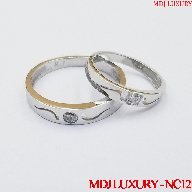 Nhẫn cưới Vàng Hồng đẹp MDJ – NC12