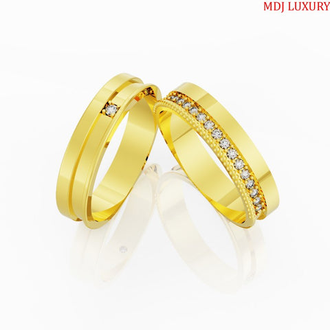 Nhẫn cưới vàng trắng – nhẫn cưới đẹp NC126
