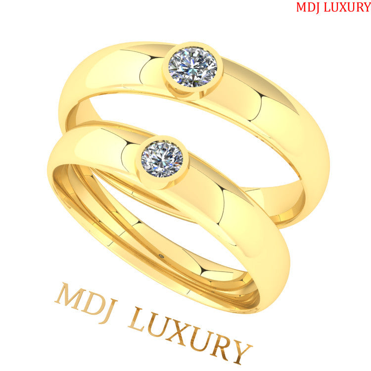 Nhẫn cưới đẹp – nhẫn cưới vàng 18K – MDJ LUXURY- NC139