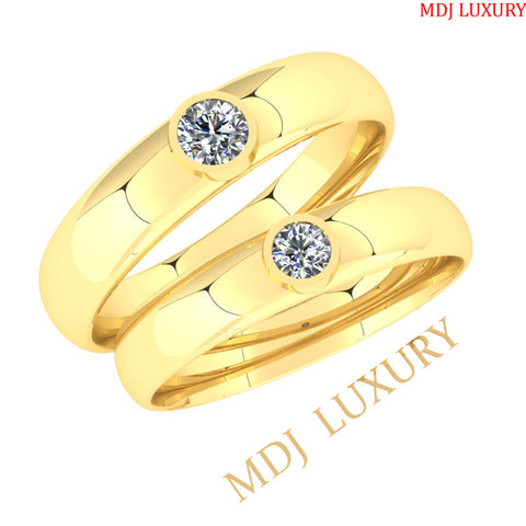 Nhẫn cưới đẹp – nhẫn cưới vàng 18K – MDJ LUXURY- NC139