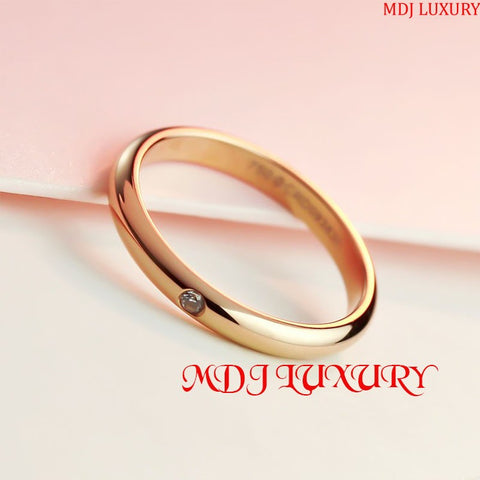 Nhẫn Cưới Vàng Tây 18K – Nhẫn Cưới Trơn Cao Cấp NC195