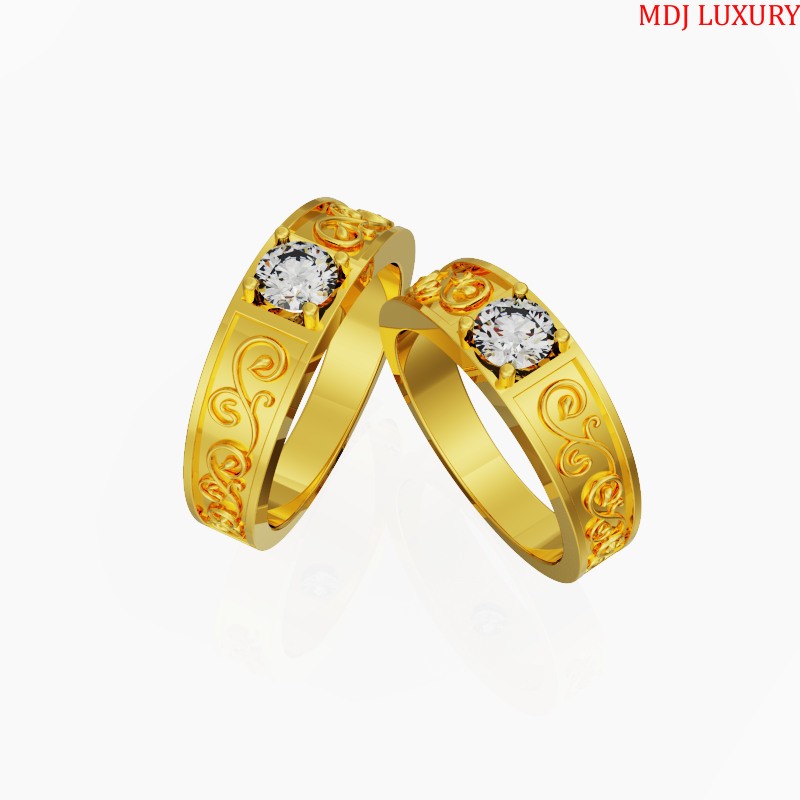 Nhẫn Cưới Kim Cương Nhân Tạo Moissanite NC199