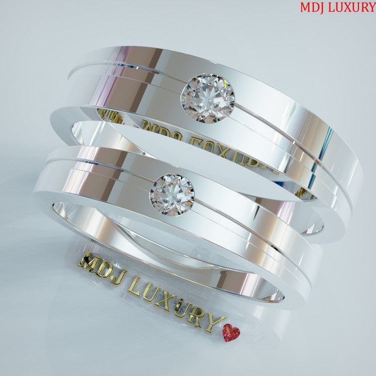 Mẫu nhẫn cưới đẹp – Nhẫn cưới kim cương thiên nhiên NC60