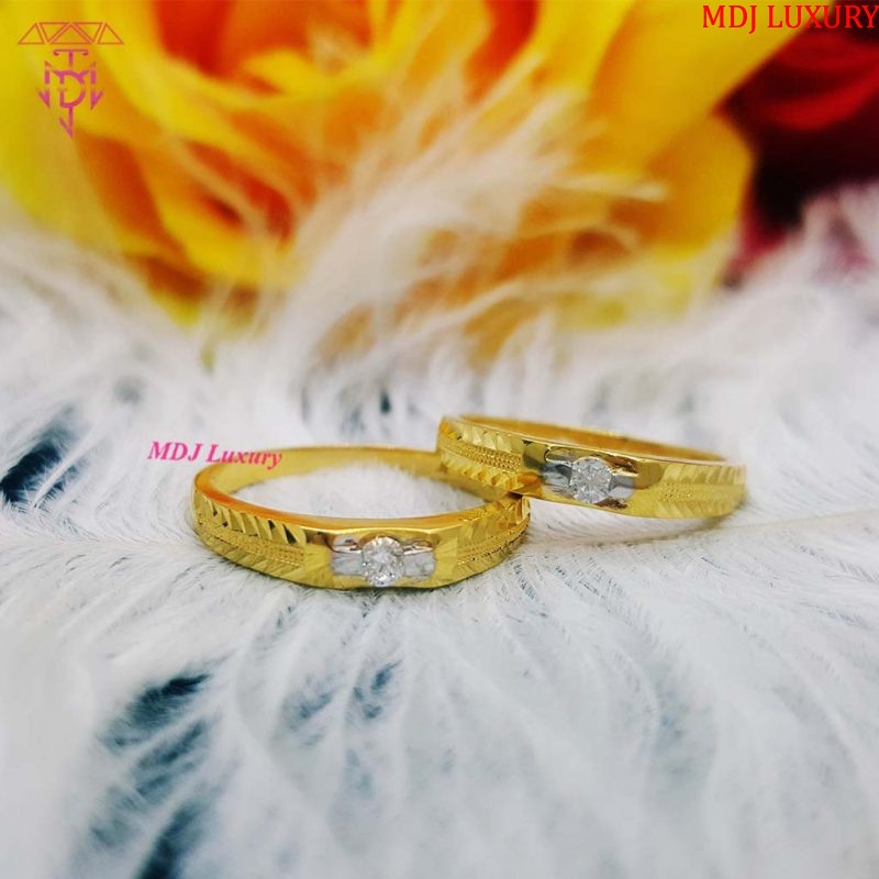 Cặp nhẫn cưới vàng tây 10K NCK15