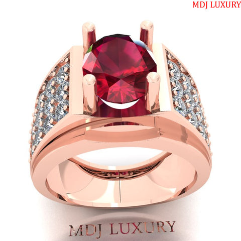 Nhẫn Vàng Nam Đá Ruby Lục Yên NN225