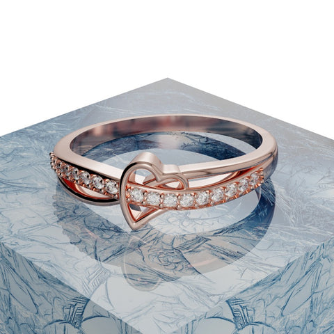 Nhẫn Cầu Hôn Vàng Hồng Tiffany MDJ NNU106