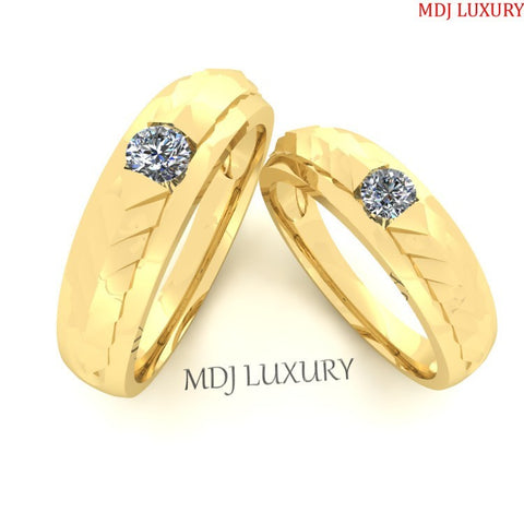 Nhẫn cưới, nhẫn cặp vàng 18k cao cấp tại MDJ Luxury NC01B