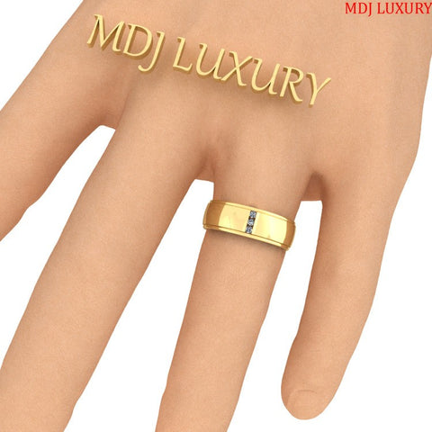 Nhẫn cưới vàng trắng đẹp MDJ NC121