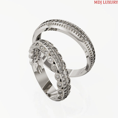 Nhẫn Cưới Vàng 18K MDJ – ring wedding MDJ NC144