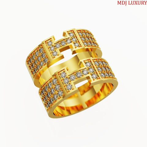 Nhẫn Cưới Vàng Tây Hermes 18K NC187