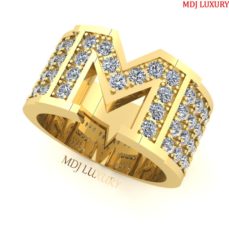 Nhẫn vàng nam chữ M NN179